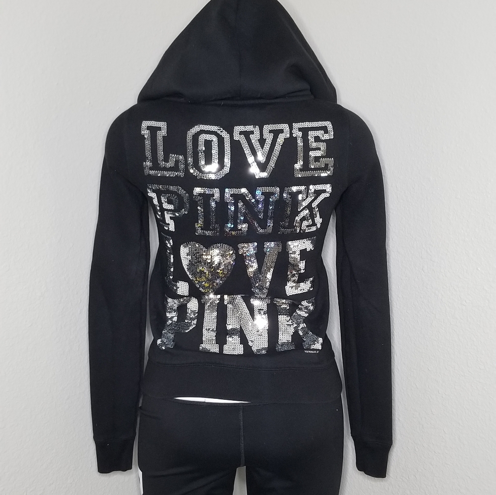 Hoodie Pink XS Black